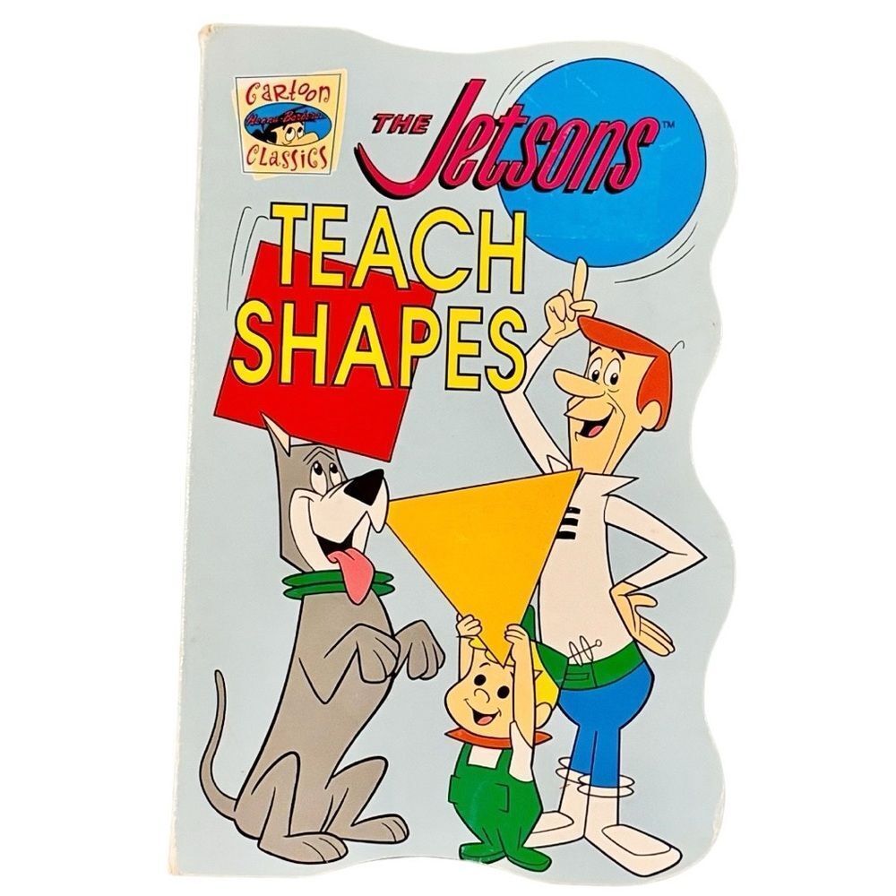 Vintage The Jetsons Teach Shapes Toddler Kids Retro Classic Board Book.
